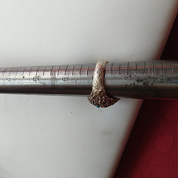 Alexis Bittar 925 sterling silver gold wash coral reef dome ring turquoise - Picture 7 of 7